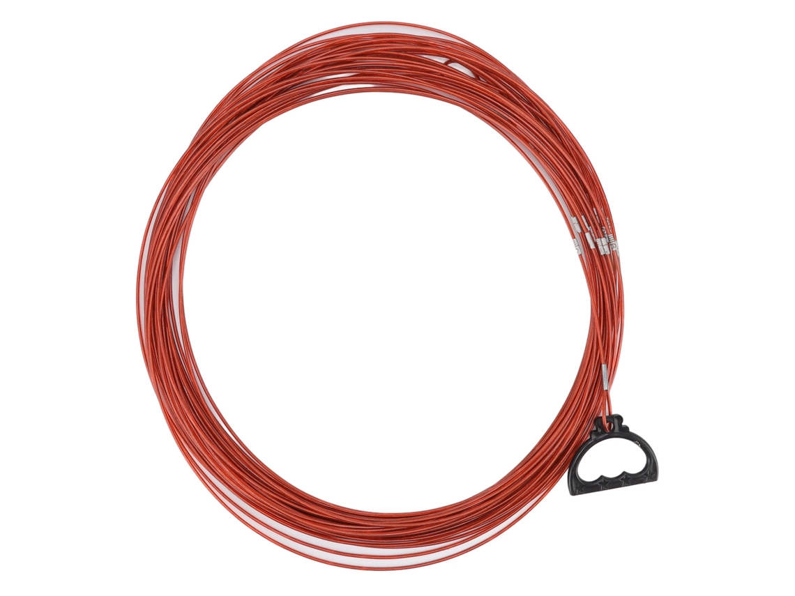 Cable de acero revestido Primerox de 30 m para construcción, ferrocarriles y agricultura.