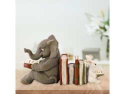 Figura De Libros Elefante Y Conejo Resina Decorativa Animal Ornamentos Para Hogar