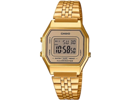 Reloj Digital CASIO Vintage Mujer (Acero y Resina - Dorado)