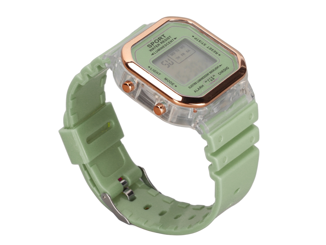 Reloj Deportivo Digital Impermeable Verde Para Niños