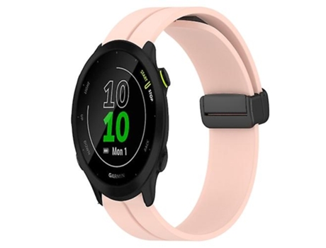 Correa De Reloj Inteligente Para Garmin Forerunner 55, 20Mm, Color Sólido, Cierre Magnético, Correa De Silicona, Color Rosa VENISYMLIS