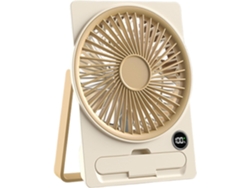 Ventilador De Escritorio Portátil, Mini Ventilador Con Carga Usb, Seis Velocidades Y Motor Sin Escobillas.