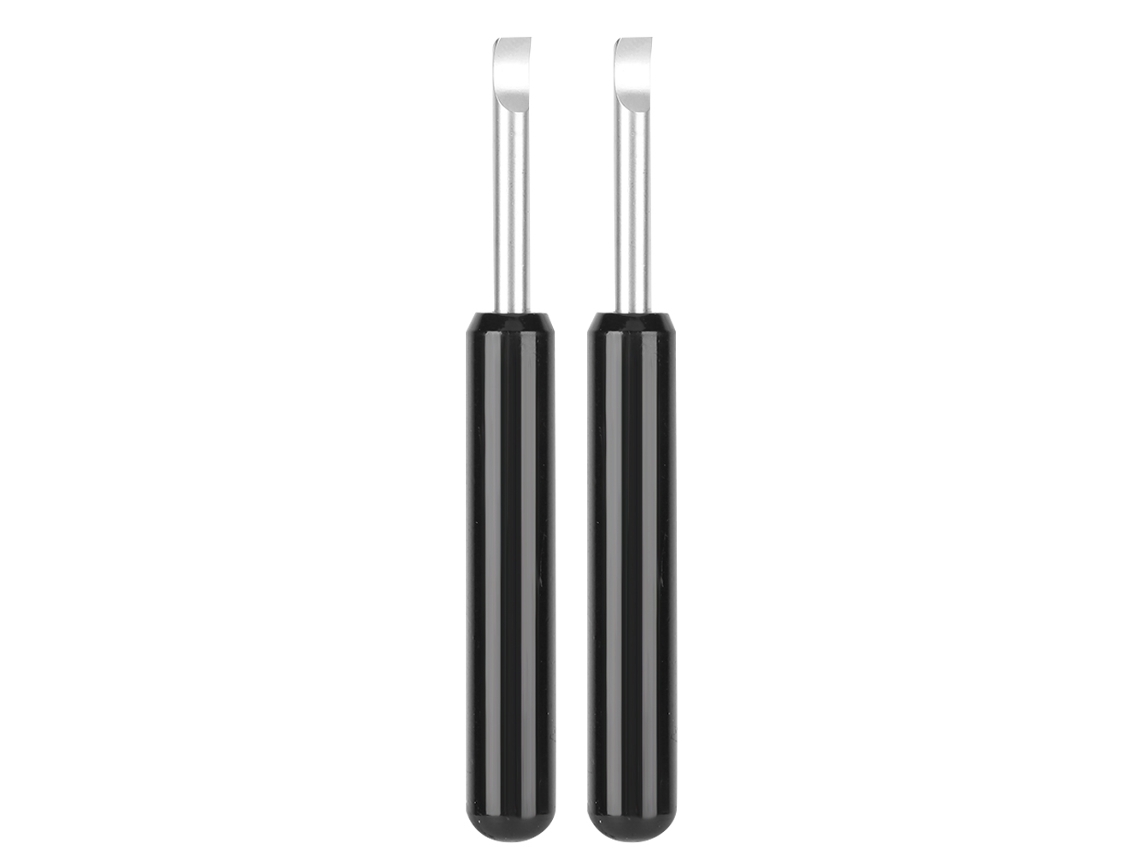 2 Piezas De Herramienta De Reparación De Relojes Con Tapa Trasera Abatible Con Cuchilla, De Metal Plateado Y Negro.