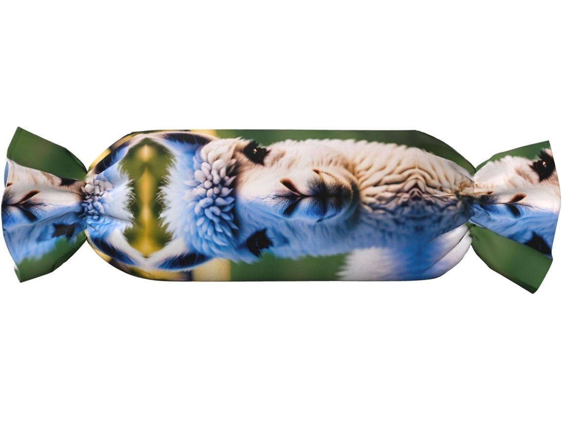 Almohada Cilíndrica Forma Caramelo Felpa Poliéster Espuma Viscoelástica Resistentes Ajustable Fácil Soporte