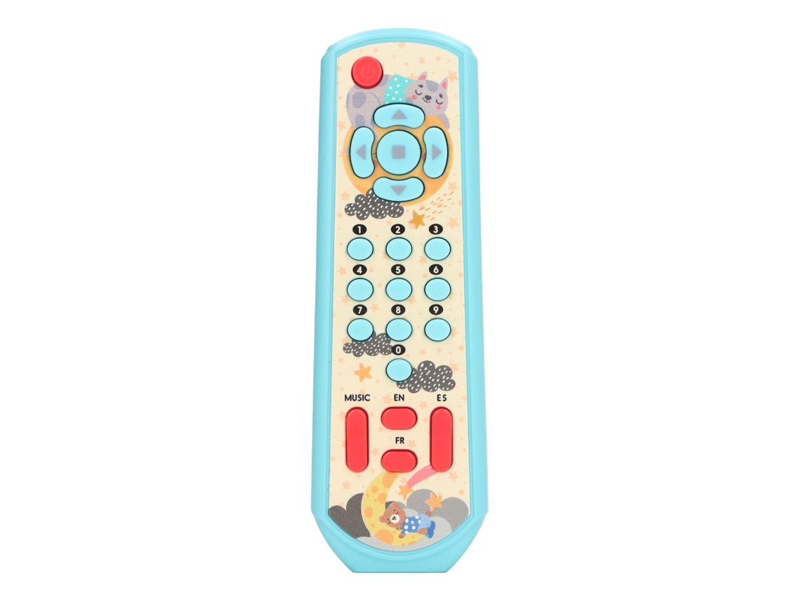 Rebe-controle Remoto De Tv De Brinquedo Simulado Para Bebês Com Som E Luz Para Educação Precoce Azul