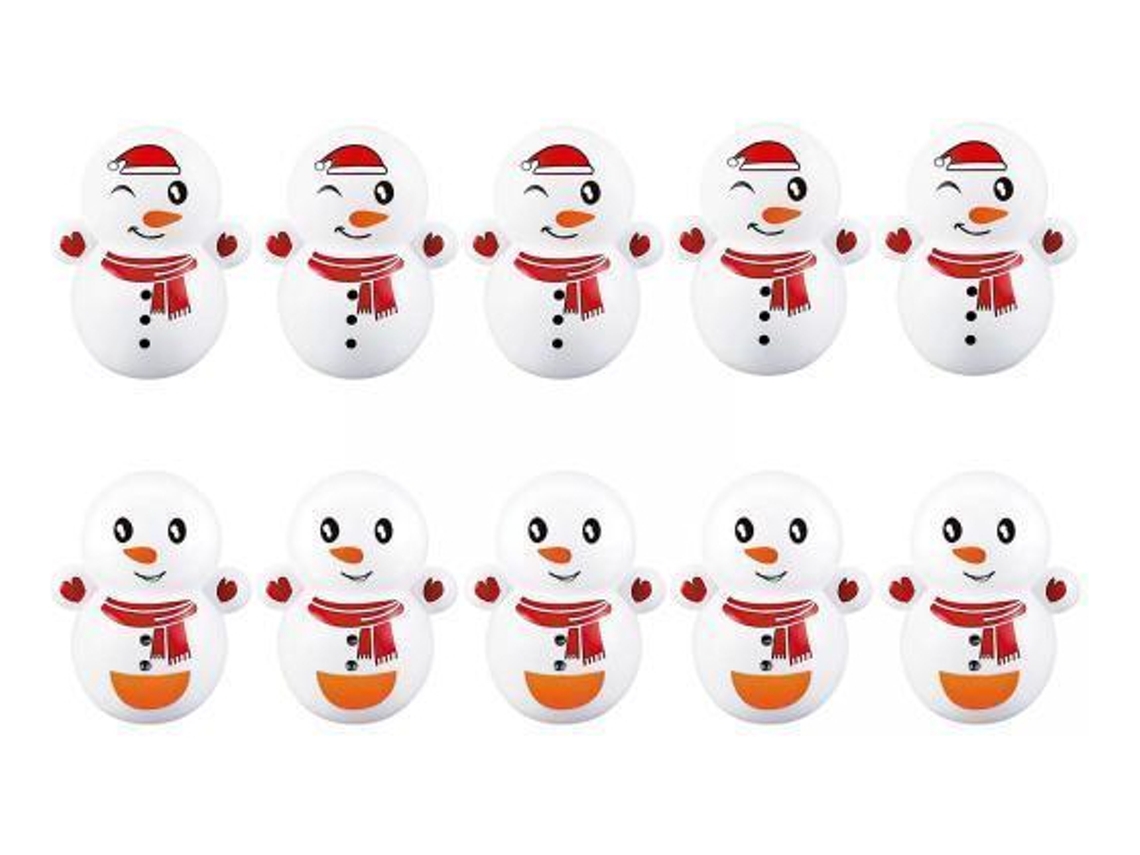 X 10 Piezas De Figuras Navideñas, Vaso De Muñeco De