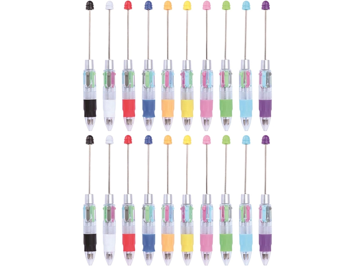 Juego De 20 Bolígrafos Multicolor Con Tinta Perlada Surtida, Punta De 0,7 Mm, De Plástico.