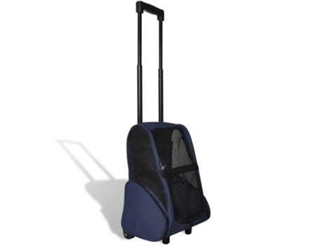 vidaXL Carrito trolley plegable multiusos para mascotas azul