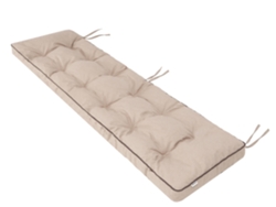 Cojín para banco de jardín con cojín grueso para uso en exteriores. Largo: 120cm, ancho: 40cm - Beige SALES CORE