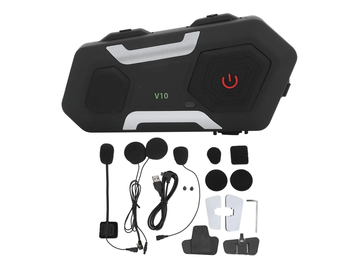 Casco de motocicleta con intercomunicador Bluetooth IP67 resistente al agua y micrófono