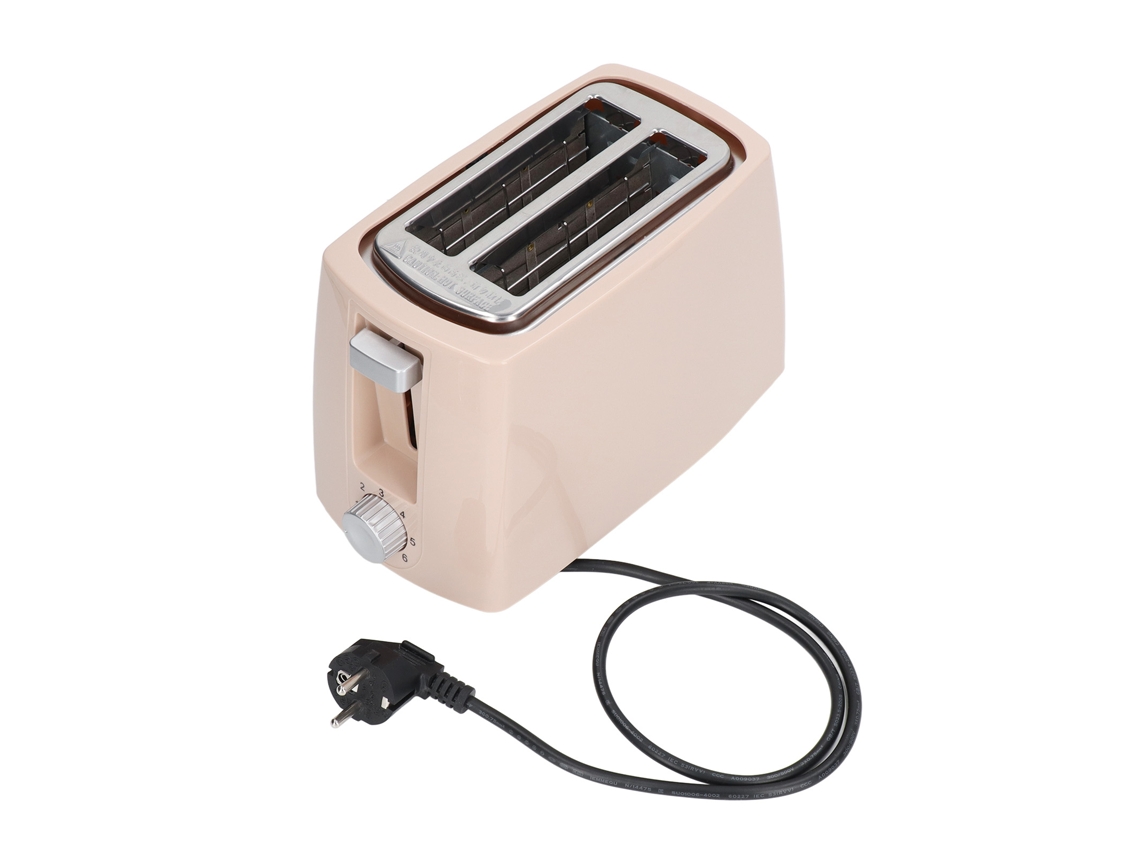 Tostadora de 2 rebanadas, calentamiento rápido, parada automática, expulsión, rosa, con bandeja extraíble, para café casero, enchufe UE 220 V