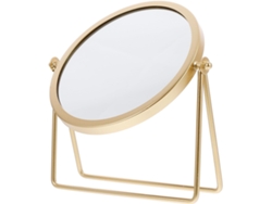 Miroir De Maquillage Pivotant De Table Doré Compacto Y Élégant De Bureau Para Soins Rostro Y Coi...