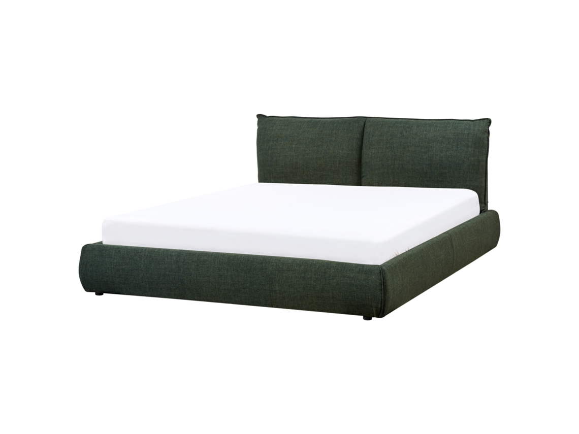 Cama de agua Beliani Vinay de poliéster verde (176 x 233 x 90 cm)