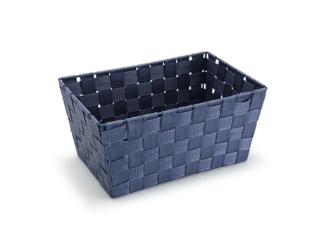 Cesta VERSA Azul Textil 20x15x30 cm