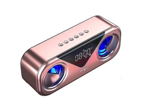 BISBISOUS Altavoz Bluetooth Inalámbrico Subwoofer Inalámbrico Despertador 3D Oro