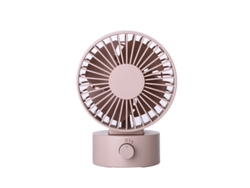 Ventilador De Escritorio (rosa) - Alimentación Por Usb - Bajo Perfil, Silencioso, Portátil - Potente Tecnología De Enfriamiento De 11 Aspas
