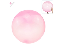 Bola gigante inflable con forma de burbuja. Se puede rellenar con agua o aire, mide 70 cm.