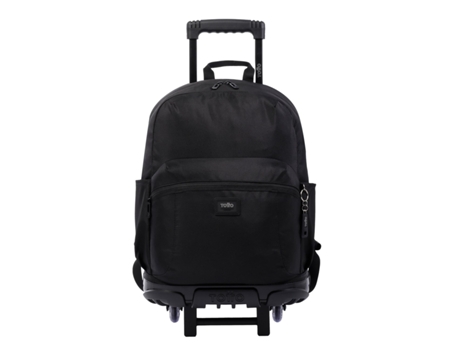 Mochila Escolar Con Ruedas Grande Negra Trik TOTTO