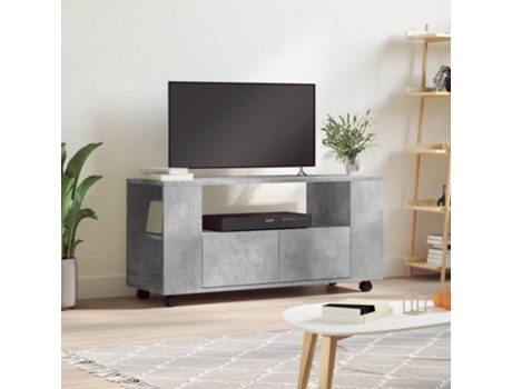 MAISON EXCLUSIVE Mueble de TV madera de ingeniería gris hormigón 102x34,5x43 cm