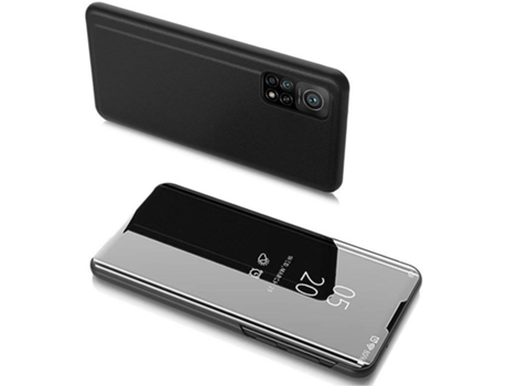 Carcasa Xiaomi Mi 10T LMOBILE Clear View Transparente - Negro