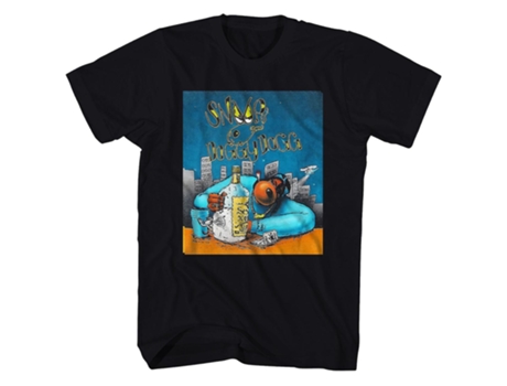 Camiseta ROCKINSTONE Snoop Dogg Camiseta ROCKINSTONE Gin and Juice Cartoon Snoop Dogg (XXL)