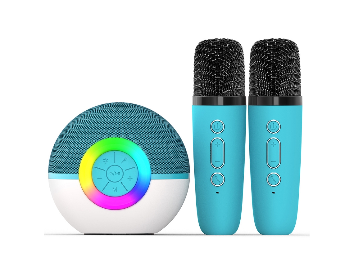Máquina De Karaoke Infantil - Altavoz De Karaoke Bluetooth - Micrófono Todo En Uno - Verde
