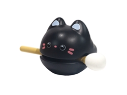 Pez De Madera Con Baqueta, Pequeño Juguete De Tambor Zen Para Aliviar El Estrés De Los Gatos