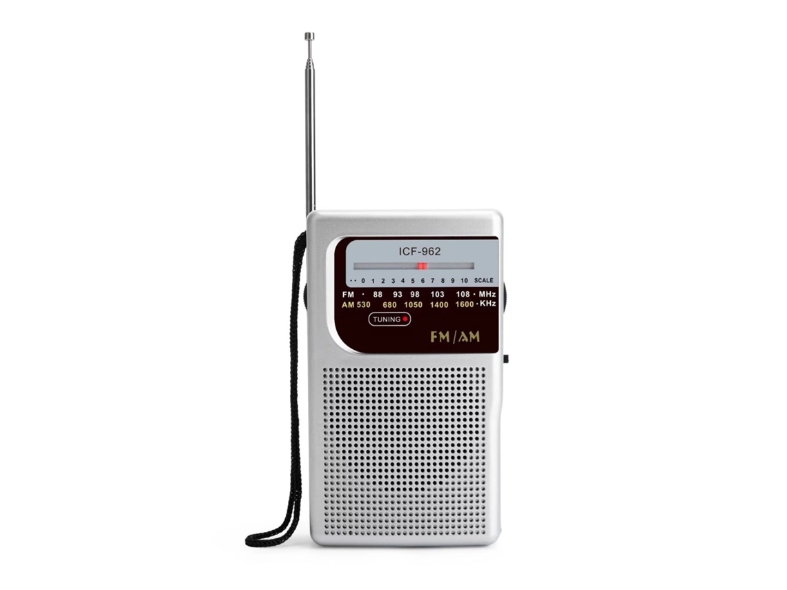 Radio analógica AM/FM portátil de doble banda Siurn Silver