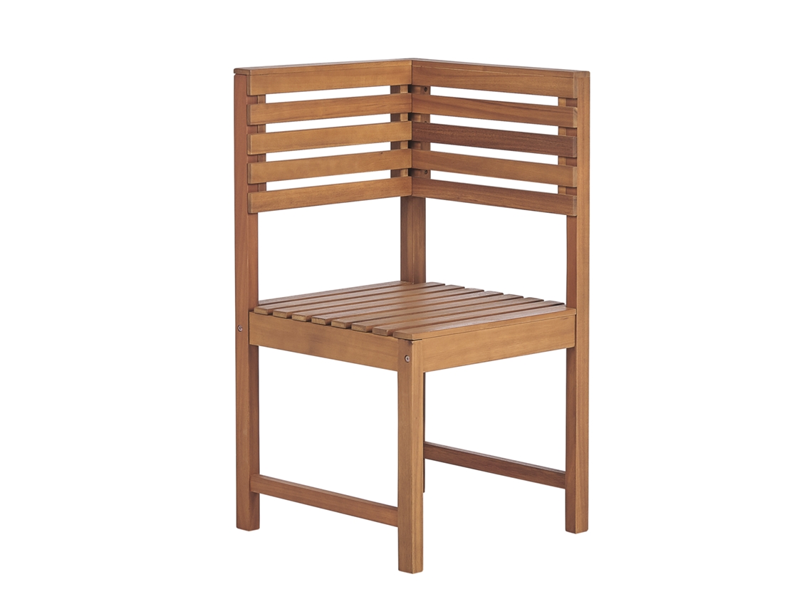 Módulo esquinero BELIANI Treia de Madera de acacia Madera clara 50x50x92
