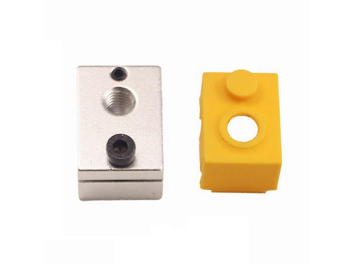 Juego de 3 cabezales de extrusión, boquillas, termistores, varillas calefactoras, bloques calefactores y mangueras de silicona. GOKOCO