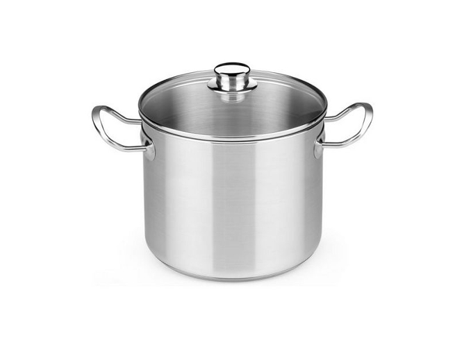 Olla con Tapa de Vidrio BRA A343936 Acero Inoxidable 10,5 L