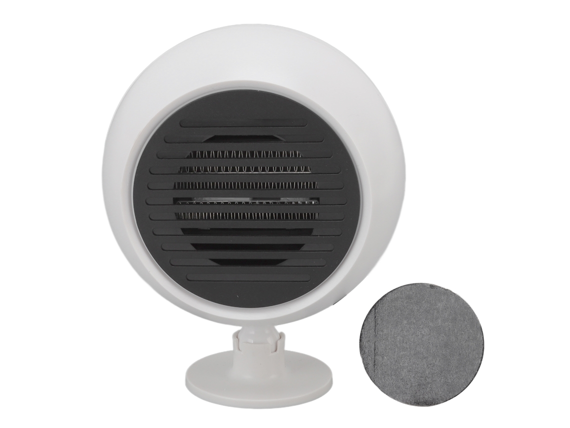 MEOIRUERY Calentador de Coche con Temperatura Constante, Bajo Ruido, Ángulo Ancho y Ventilador Ajustable 360° Blanco
