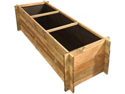 Macizo de flores de madera elevado Dhalia 140 x 60 x 41 cm Habitat Et Jardin