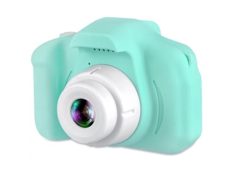CP X2 Kids HD 1080P Cámara de fotografía y vídeo digital con ranura para tarjeta Microsd Pantalla LCD a color de 2'' Turquesa