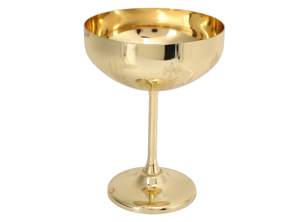 Copa De Champán De Metal Acero Inoxidable 304 Goblet Grabado Copa De Vino Tinto Decorativa Plating Oro