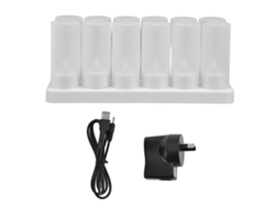 Vela LED recargable, sin llama e inalámbrica, Baok-vela 100-240v, lámpara de simulación de vela para el hogar, enchufe Au.