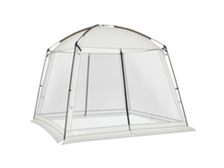 Tenda Jardim 3x3m, 6-8 Pessoas, 4 Mosquiteiros, 2 Portas, UPF50+, Bolsa, Branca | S/MARCA