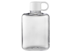 Botella De Agua Deportiva De Plástico Transparente Y Plana (blanca) Sin Bpa