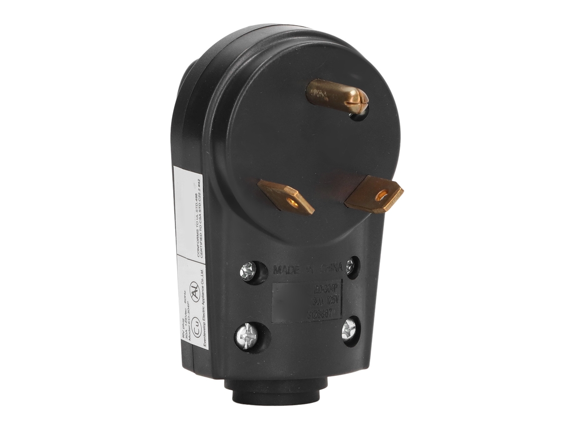 2026velora-conector Eléctrico Macho Para Rv De 30a De Alta Resistencia, 3 Pinchos, Reemplazo Con Mango