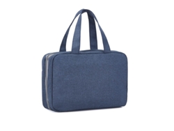 Bolsa De Cosméticos Portátil Impermeable Con Gancho, Mochila De Almacenamiento De Toiletries Para Viaje, Azul
