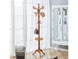 Perchero Elegante De Estilo Europeo En Madera Maciza, Múltiples Ganchos, Fácil Montaje