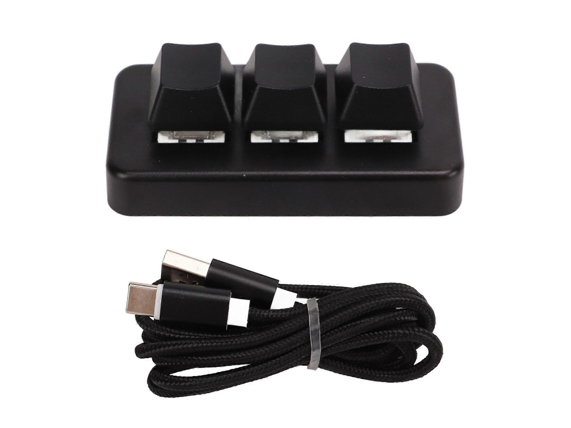 Mini teclado de control USB con cable de 3 botones, botón personalizado, teclado de programación, teclado macro Ly Ebike