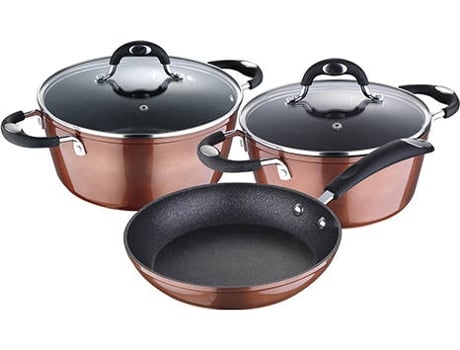 Batería de Cocina BERGNER Pandora Cobre (Alumínio Forjado - 5 Piezas)
