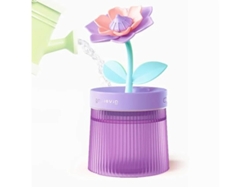 Mini Humidificador Portátil 260ml Flor Silencioso Neblina Fría Yizhood Púrpura