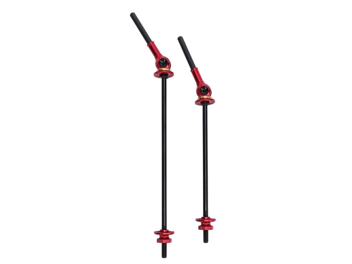 Pasador De Liberación Rápida Para Bicicletas Con Mango Ergonómico De Fibra De Carbono Para Ruedas Delanteras Y Traseras - Rojo