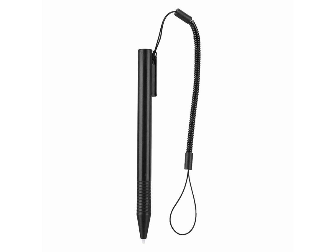 Lápiz óptico antirayaduras para pantalla táctica con cordón elástico, negro, para TPV, PDA y navegador, luz dorada