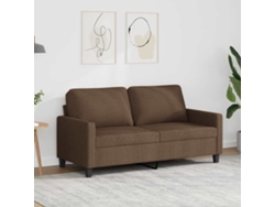 Sofá De 2 Plazas | Sofá De Salón | Sofá De Descanso De Tela Marrón 140 Cm