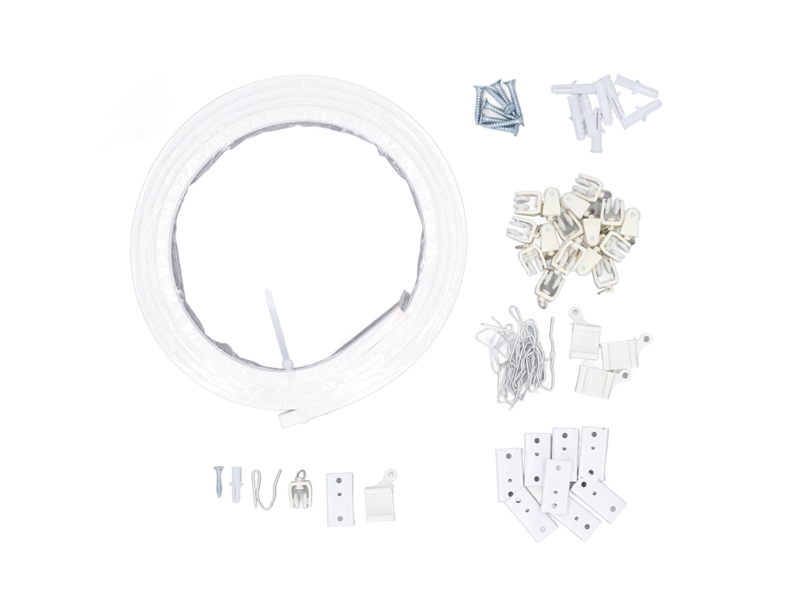 Sistema de rieles para cortinas Silent White de 2,99 m