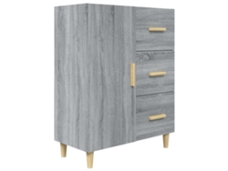 Aparador de madera procesada, color gris Sonoma, MAISON EXCLUSIVE (69,5 x 34 x 90 cm)