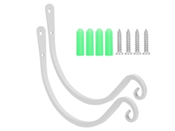 Soporte De Pared De Metal Blanco De 8 Pulgadas Para Cestas Colgantes, Resistente A La Oxidación, Para Plantas, Decoración De Exteriores.